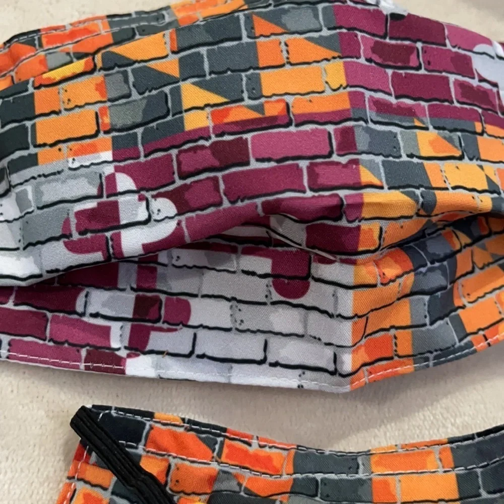 New set/2 Brick wall face masks